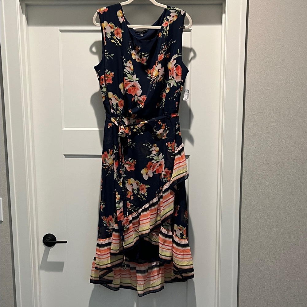 NEW Roz & Ali Navy Floral Midi Dress